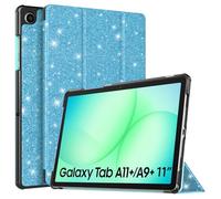 TiMOVO Cover per Samsung Galaxy Tab A11+/A11 Plus 11", Azzurro Glitterato | Compatibile con SM-X230/X236/X238, Leggera e Sottile, Cover Rigida, Auto Sveglia/Sonno