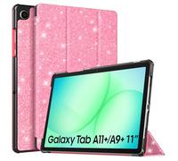 TiMOVO Cover per Samsung Galaxy Tab A11+ Plus/A9+ Plus 11 Pollici (2025/2023), Custodia Protettiva Leggera e Sottile con Cover Rigida, Auto Sveglia/Sonno, Rosso Anguria con Glitter