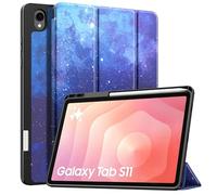 TiMOVO Cover per Samsung Galaxy Tab S11 11 Pollici 2025 SM-X730/X736B con Supporto per S Pen, Custodia Protettiva Posteriore in TPU Morbido, Attivazione/Sospensione Automatica, CieloStellatoBlu