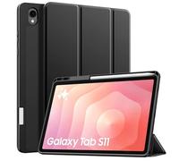 TiMOVO Cover per Samsung Galaxy Tab S11 11 Pollici 2025 SM-X730/X736B con Supporto per S Pen, Custodia Protettiva Posteriore in TPU Morbido, Attivazione/Sospensione Automatica, Nero
