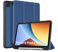 TiMOVO Cover per Xiaomi Redmi Pad 2 da 9,7" 2026 con Porta Penna, Custodia Protettiva Sottile con Supporto e Retro in Morbido TPU, Riattivazione/Sospensione Automa, Blu Marino
