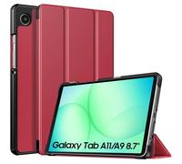 TiMOVO Cover Protettiva Compatibile con Samsung Galaxy Tab A11/A9 8,7 Pollici (2025/2023), Sottile e Leggero, Cover Protettiva a Guscio Posteriore Rigido, Vino Rosso