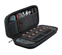 TiMOVO Custodia Compatibile con Nintendo Switch 2 2025, Cover Custodia Rigida Protettiva Portatile per Console Switch 2 e Accessori, con 10 Cartucce di Gioco e Tasca,Nero