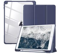 TiMOVO Custodia Compatibile con Nuovo iPad 9a Gen 2021/iPad 8a Gen 10.2" 2020, con Portapenne, Case Protezione con Supporto, Proteggi Tablet Auto Sveglia/Sonno iPad 7a Gen 2019 10.2" - Blu Marino