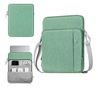 TiMOVO Custodia per laptop da 13,3'' Borsa a tracolla per iPad Pro 12.9 2022/2021/2020, MacBook Air 2022-2018, MacBook Pro 2022-2016, Galaxy Tab S8+ 12.4", Surface Pro 9/8, Bodhi Verde