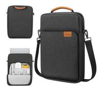 TiMOVO Custodia per Laptop per MacBook Air 13 pollici 2026 Modello A3449/A3240 con Chip M5/M4, Borsa da Trasporto con Manico e Tracolla, Nero & Grigio