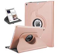 TiMOVO Custodia Protettiva, Ruotare Custodia iPad 9.7 2018/2017, iPad Air 2, iPad Air con Tasca Portapenne, Supporto 3 Sezioni, Auto Wake/Sleep - Rose Gold