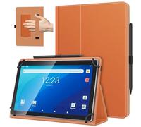 TiMOVO Custodia Universale per Tablet Android 10,1" con Anello per Penna | Arancione, Tutti i Tablet Touchscreen da 9,6-11 Pollici, Cover Leggera e Pieghevole in Piedi, Cinghia a Mano