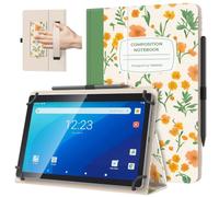 TiMOVO Custodia Universale per Tablet Android 10,1'' con Anello per Pennaxx | Taccuino Floreale Primav, Tutti i Tablet Touchscreen da 9,6-11 Pollici, Cover Leggera e Pieghevole in Piedi, Cinghia a Mano