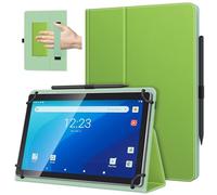 TiMOVO Custodia Universale per Tablet Android 10,1 Pollici con Anello per Penna, Cover Leggera e Pieghevole in Piedi con Cinghia a Mano per Tutti i Tablet Touchscreen da 9,6-11 Pollici, Verde