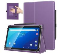 TiMOVO Custodia Universale per Tablet Android 10,1 Pollici con Anello per Penna, Cover Leggera e Pieghevole in Piedi con Cinghia a Mano per Tutti i Tablet Touchscreen da 9,6-11 Pollici, Orchidea Viola
