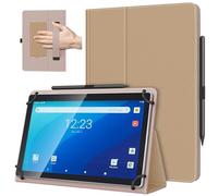 TiMOVO Custodia Universale per Tablet Android 10,1 Pollici con Anello per Penna, Cover Leggera e Pieghevole in Piedi con Cinghia a Mano per Tutti i Tablet Touchscreen da 9,6-11 Pollici, Argilla