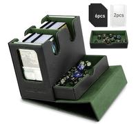 TiMOVO Deckbox Commander MTG per Carte TCG CCG Magic,Nero+Verde