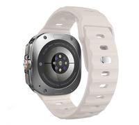 TiMOVO Sport Band Compatibile con Samsung Galaxy Watch Ultra 47mm(2025/2024), Fascia Regolabile in Morbido Silicone con Fibbia in Acciaio per Uomini e Donne, Luce Stellare