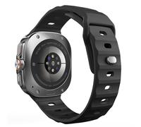 TiMOVO Sport Band Compatibile con Samsung Galaxy Watch Ultra 47mm(2025/2024), Fascia Regolabile in Morbido Silicone con Fibbia in Acciaio per Uomini e Donne, Nero
