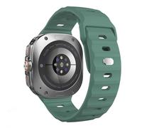 TiMOVO Sport Band Compatibile con Samsung Galaxy Watch Ultra 47mm(2025/2024), Fascia Regolabile in Morbido Silicone con Fibbia in Acciaio per Uomini e Donne, Verde Scuro