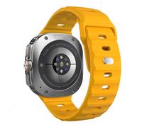 TiMOVO Sport Band Compatibile con Samsung Galaxy Watch Ultra 47mm(2025/2024), Fascia Regolabile in Morbido Silicone con Fibbia in Acciaio per Uomini e Donne, Giallo