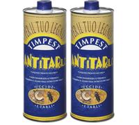 TIMPEST ANTITARLO LT. 1 - base solvente attivo contro tarli, larve, termiti e parassiti del legno - liquido pronto all'uso (Confezione da 2)