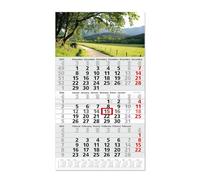 Timr calendario 3 mesi 2026 panoramica annuale - 53 cm - internazionale multilingue D/GB/F/I/E/NL - calendario da parete con cursore - motivo sentiero escursionistico I tr351