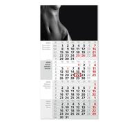 Timr calendario da parete 4 mesi 2026 - Calendario da parete 4 mesi con cursore - 65,5 cm calendario quadrimestrale multilingue D/GB/F I motivo donna corpo nudo I tr368