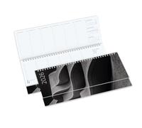 Timr calendario da tavolo 2026 orizzontale - calendario settimanale formato orizzontale - calendario da tavolo orizzontale 1 settimana su 2 pagine DE - GB - FR I calendario motivo nero I tr361