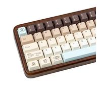 TIMSEKER 130 tasti minimalisti carini, keycaps PBT, profilo ciliegia, 1,7 mm, set di copritasti sottili spessi a cinque lati, copritasti personalizzati retrò, copritasti per caffè Capybara per