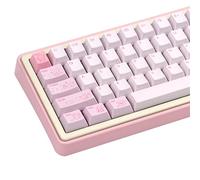 TIMSEKER Minimalista Cute Pink Keycap, PBT Cherry Profile Custom Key Cap per tastiera meccanica da gioco, 130 tasti Sublimazione Keycap Set