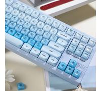 TIMSEKER MOA Profile Blue Foundation Jelly Keycaps 136 tasti PC+PBT Material Dye Sublimation Cute Custom Key Cap per tastiera meccanica da gioco con struttura MX