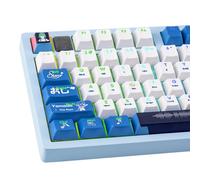 TIMSEKER Set di 122 tasti Shine Through PBT, keycap con profilo Blue Cherry personalizzato, tappi per tasti retroilluminati per tastiera meccanica con layout ANSI