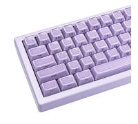 TIMSEKER Set di keycap con stampa laterale in gelatina di cristallo viola, keycap con profilo ciliegia doppio, 142 tasti in acrilico per tastiera meccanica da gioco 61/68/84/87/98/104