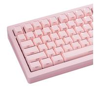 TIMSEKER Tastiera in gelatina rosa personalizzata con texture ondulata, keycap con stampa laterale ciliegia a doppio colpo per tastiera meccanica da gioco, 142 tasti, superficie acrilica liscia e
