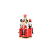 TIMSTOR - Carillon con Schiaccianoci Soldatini di Natale Musicale 20cm Rosso Leg