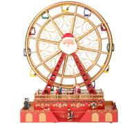 TIMSTOR Ruota Panoramica Musicale LED Babbo Natale Decorazione 49cm