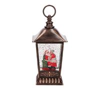 TIMSTOR Lanterna Globo di Neve con Babbo e Mamma Natale 27cm