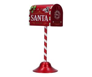 TIMSTOR Mailbox Buca delle Lettere Babbo Natale Piccola 16x32cm Rosso Metallo De