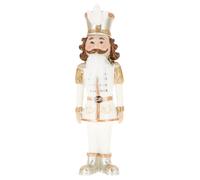 TIMSTOR - Schiaccianoci Nutcracker Soldatino Bianco Oro 22cm Resina