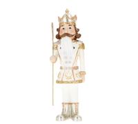 TIMSTOR - Schiaccianoci Nutcracker Soldatino Bianco Oro 22cm Resina