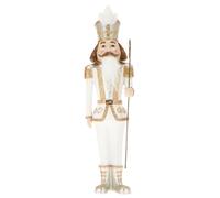 Timstor - Schiaccianoci Nutcracker Soldatino Bianco Oro 42cm Resina