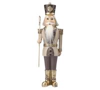TIMSTOR Soldatino Schiaccianoci di Natale Beige Marrone 31cm Poliresina