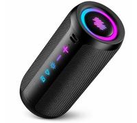 TIMU Altoparlante Bluetooth con luce, Bluetooth 5.4, doppio altoparlante da 25 W, doppio driver basso, batteria da 20 ore, impermeabile IPX7, accoppiamento TWS, AUX, scheda TF, adatto per esterni