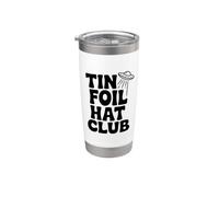 Tin Foil Hat Club per credenti UFO alieni Bicchiere termico in acciaio inox doppia parete