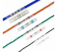 Tin Plated Solder Sleeves 800Pcs Heat Shrink Wire Kit(400pcs) | Waterproof seal, hot glue inside, polyolefin tube, 50pcs assorted kit, no crimping needed