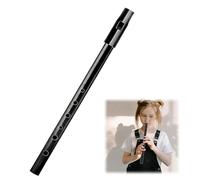 Tin Whistle D, D Tin Whistle, irlandese a sei fori chiave di d, per principianti, intermedi ed esperti, colore: nero