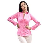 Tina Ferrà Camicia Donna Tinta Unita Popeline Elastan, Camicia a Bottoni Maniche Lunghe da Donna Camicia Artigianale Elegante con Collo Italiano, 100% Made in Italy