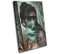 Tina Gangster Tattoo Retro Vintage SINGLE TELA parete arte foto stampa