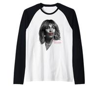 Tina Turner Airbrush Red Lips And Sparkle Maglia con Maniche Raglan