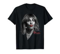 Tina Turner Airbrush Red Lips And Sparkle Maglietta