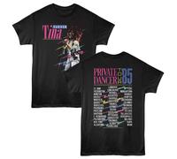 Tina Turner Private Dancer Tour 85 T-Shirt Uomo Manica Corta Nera Stampa