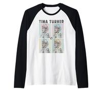 Tina Turner Retro Pastel Squares Maglia con Maniche Raglan