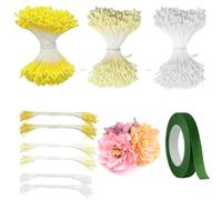 TINA.WIN 1170 Pezzi Fiori Artificiale, Stami Fiori Di Perla A Doppia Testa, Stami Simulati Opachi, Mini Artificiali. Per L'Artigianato Diy, Decorazioni Di Nozze, Francobolli, Decorazione Della Casa